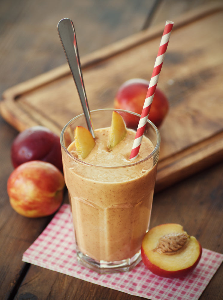 Peach Cobbler Protein Smoothie