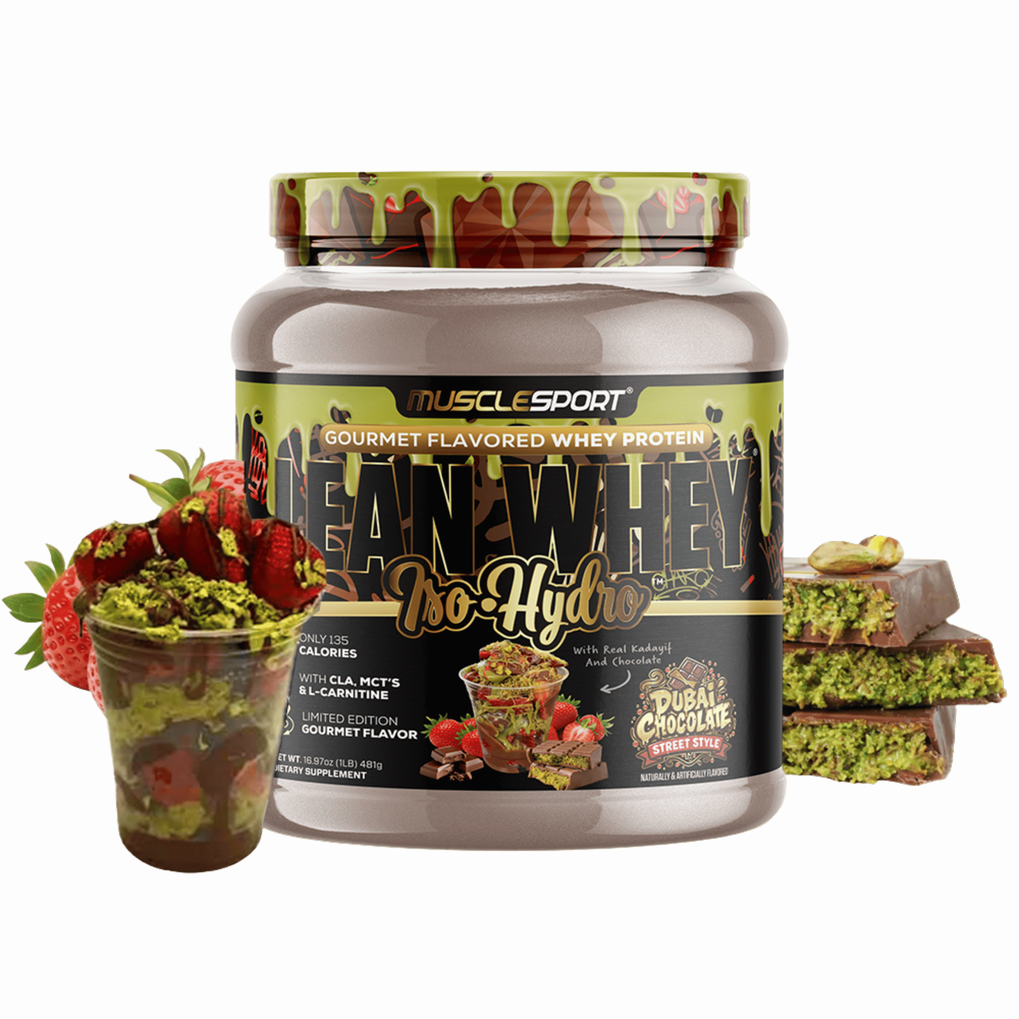 MuscleSport - Lean Whey 1 lb / Strawberry Ice Cream MuscleSport - Lean Whey 1 lb / Strawberry Ice Cream