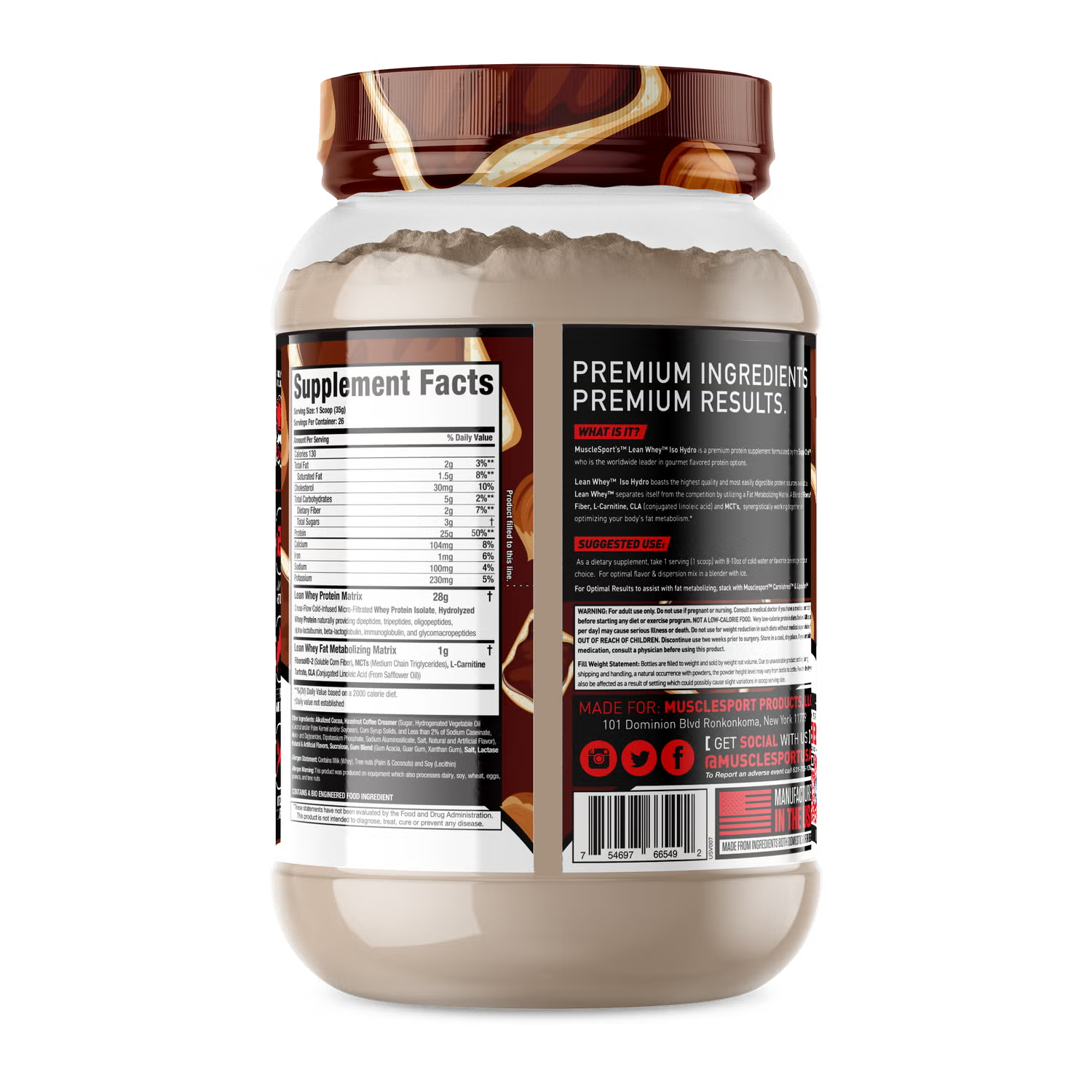 Lean Whey® Iso Hydro Gourmet Protein 2lb - Standard