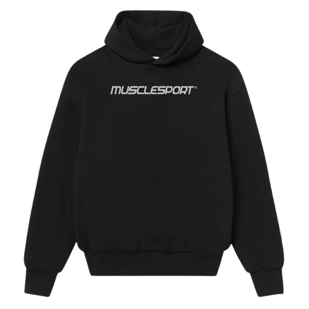 Official Musclesport Hoodie - Work Hustle Dominate - Black
