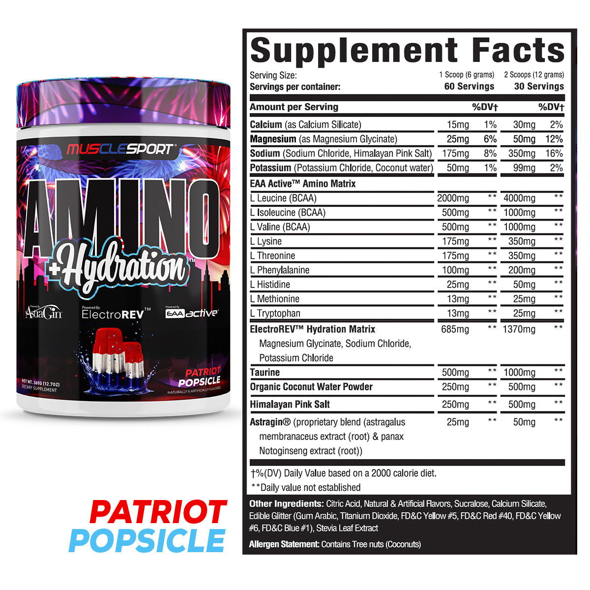 Amino + Hydration™ 360 Grams - Musclesport® -