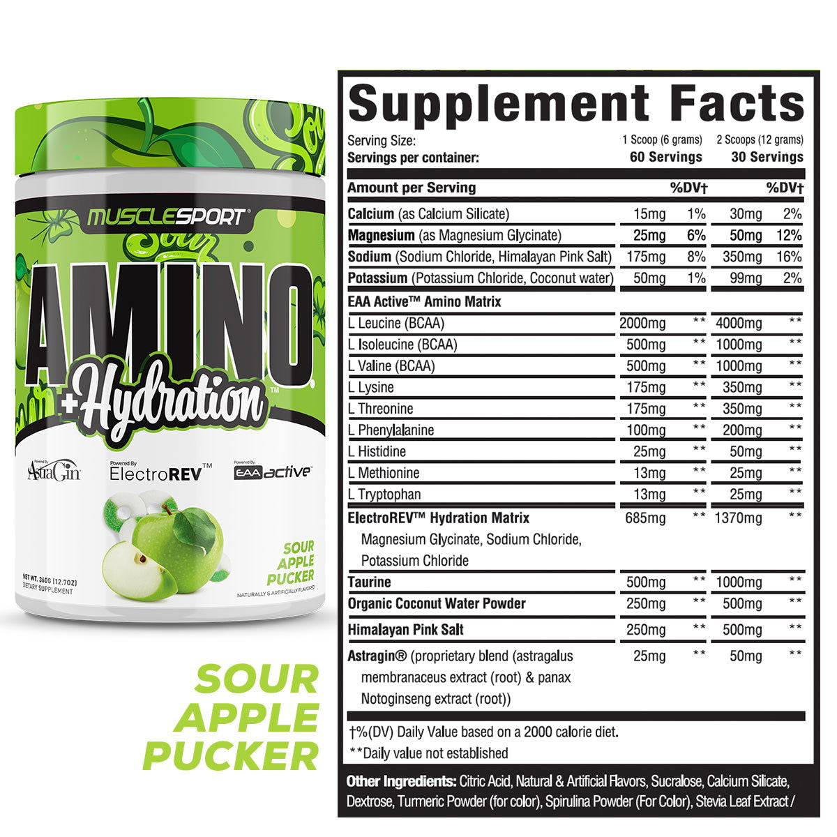 Amino + Hydration™ 360 Grams - Musclesport® -