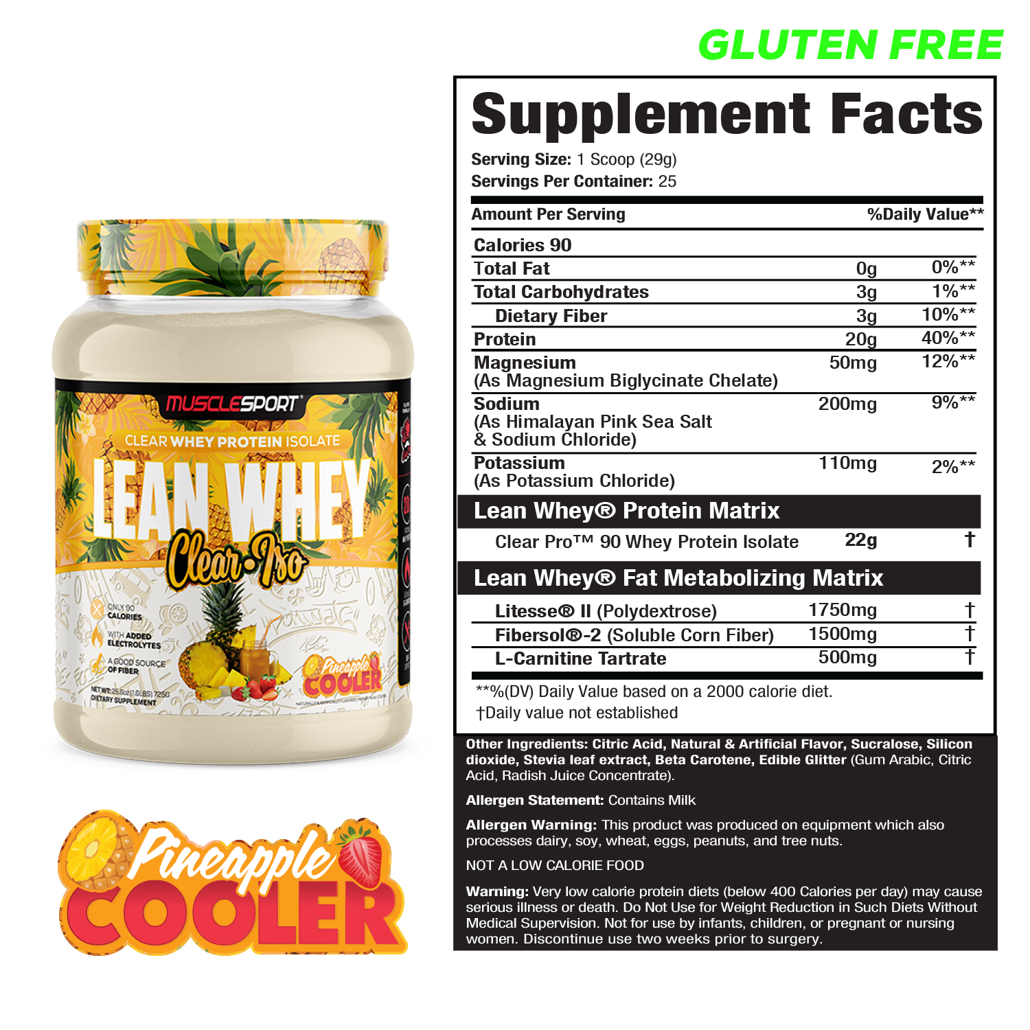Lean Whey Clear Iso - Clear Whey Protein Isolate - 25 Servings