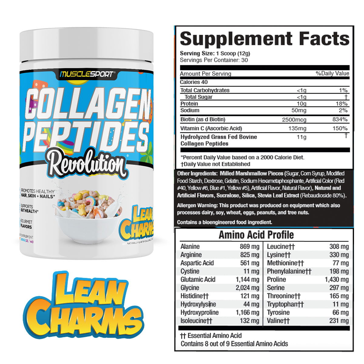FREE Collagen Peptides Lean Charms - Musclesport®