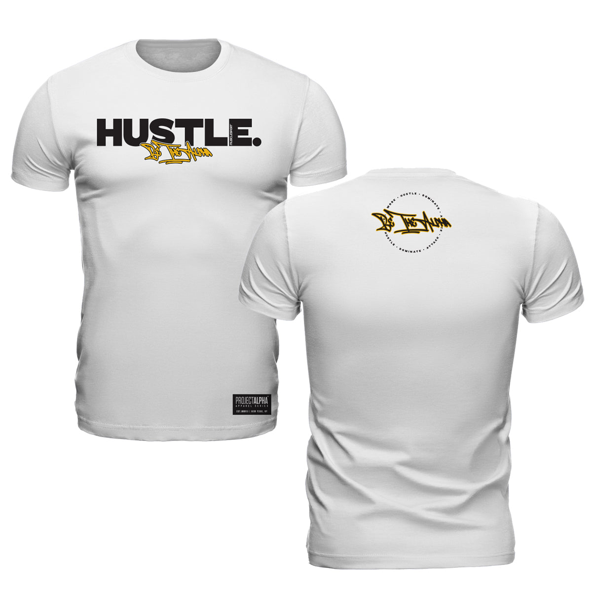 Be The Alpha "HUSTLE" T-Shirt Scallop Cut / Glacier - Musclesport® -