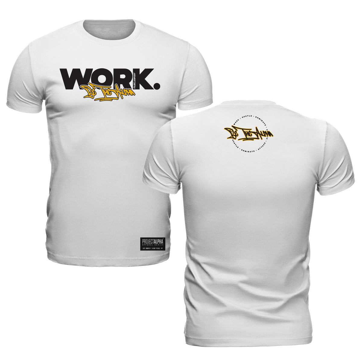 Be The Alpha "WORK" T-Shirt Scallop Cut / Glacier - Musclesport® -