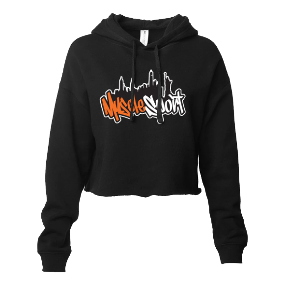 Graffiti Logo Crop Top Orange