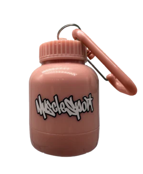Musclesport Preworkout & Amino Powder Fill "N" Go Funnel w/Keychain Flamingo Pink