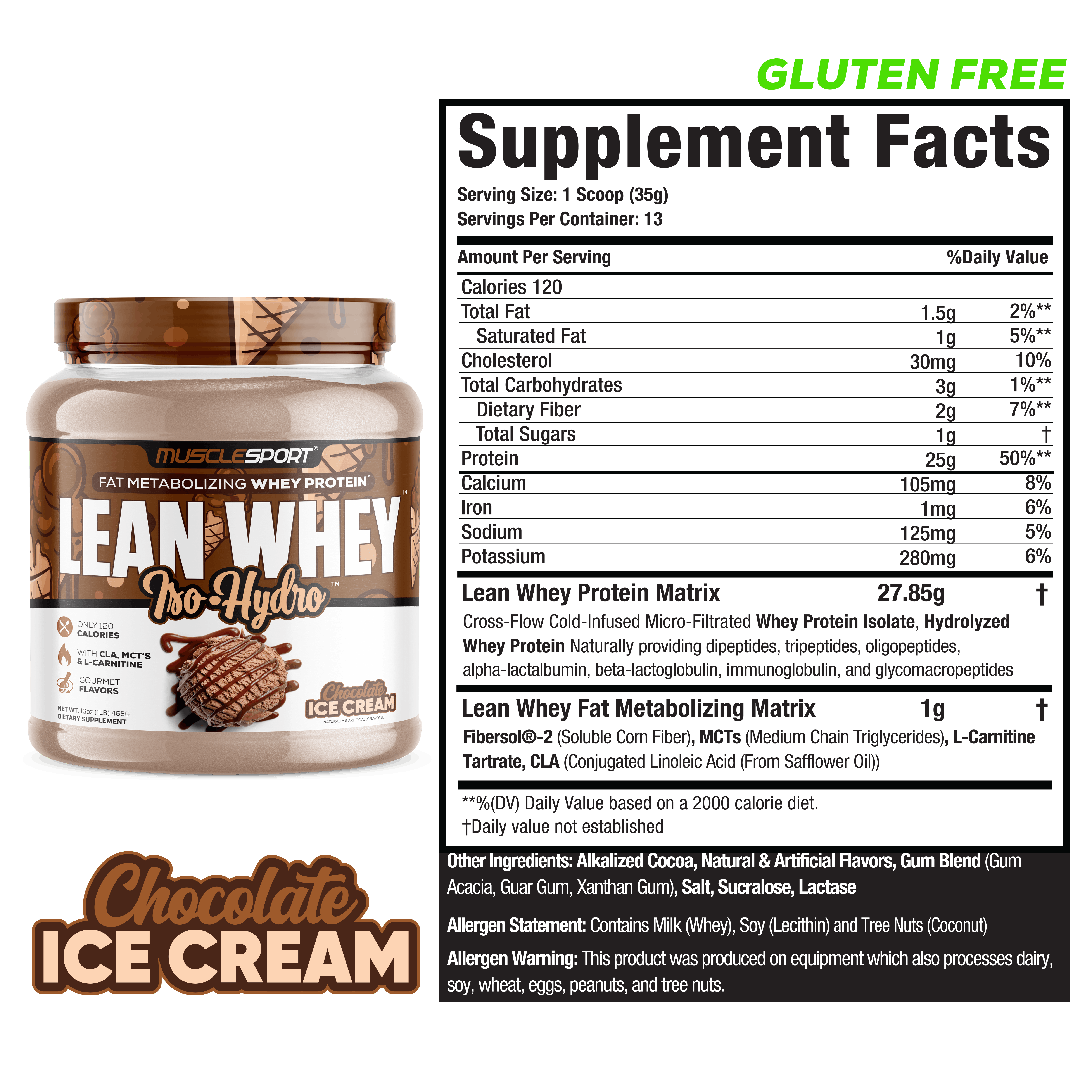 Lean Whey® Iso Hydro Gourmet Protein 1lb