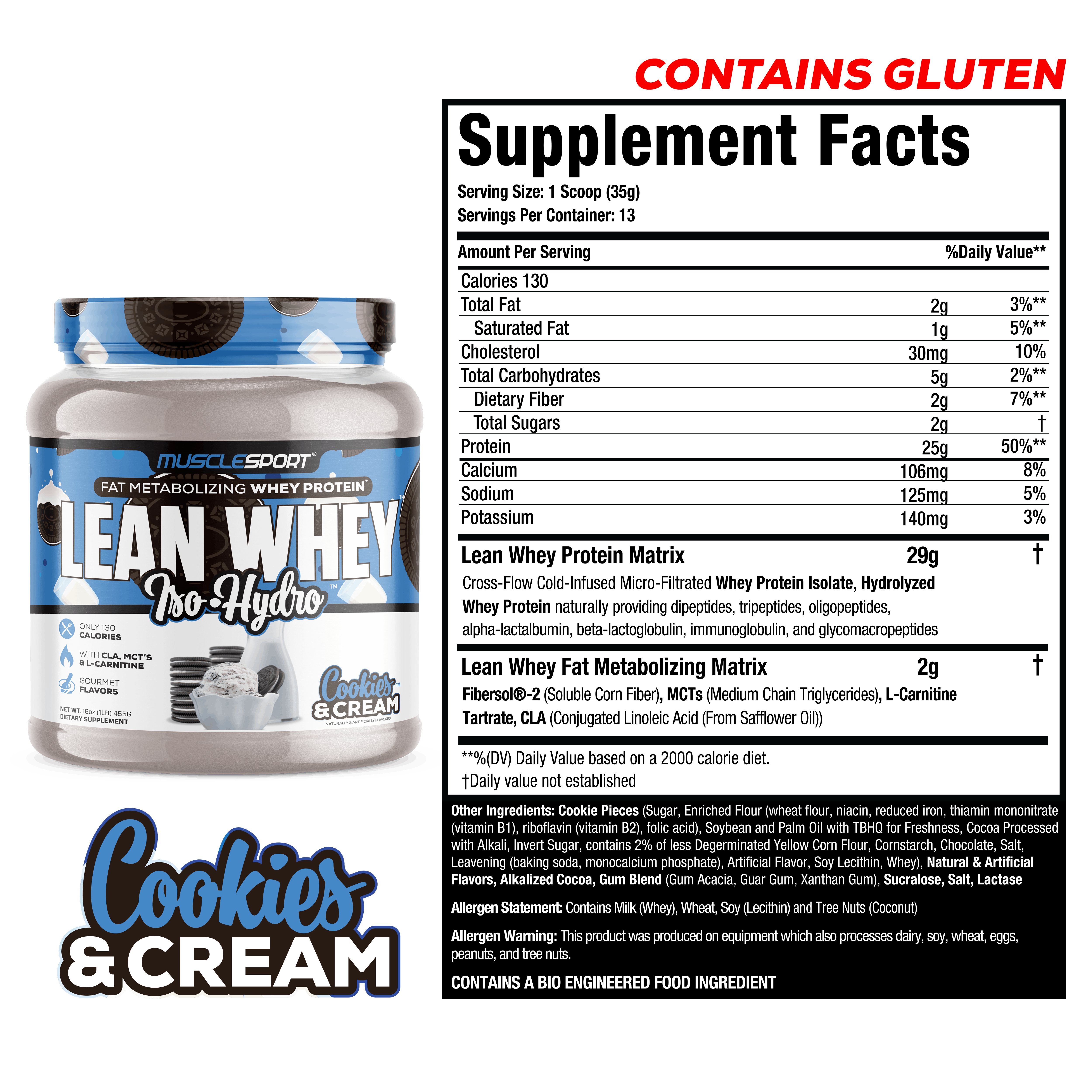 Lean Whey® Iso Hydro Gourmet Protein 1lb