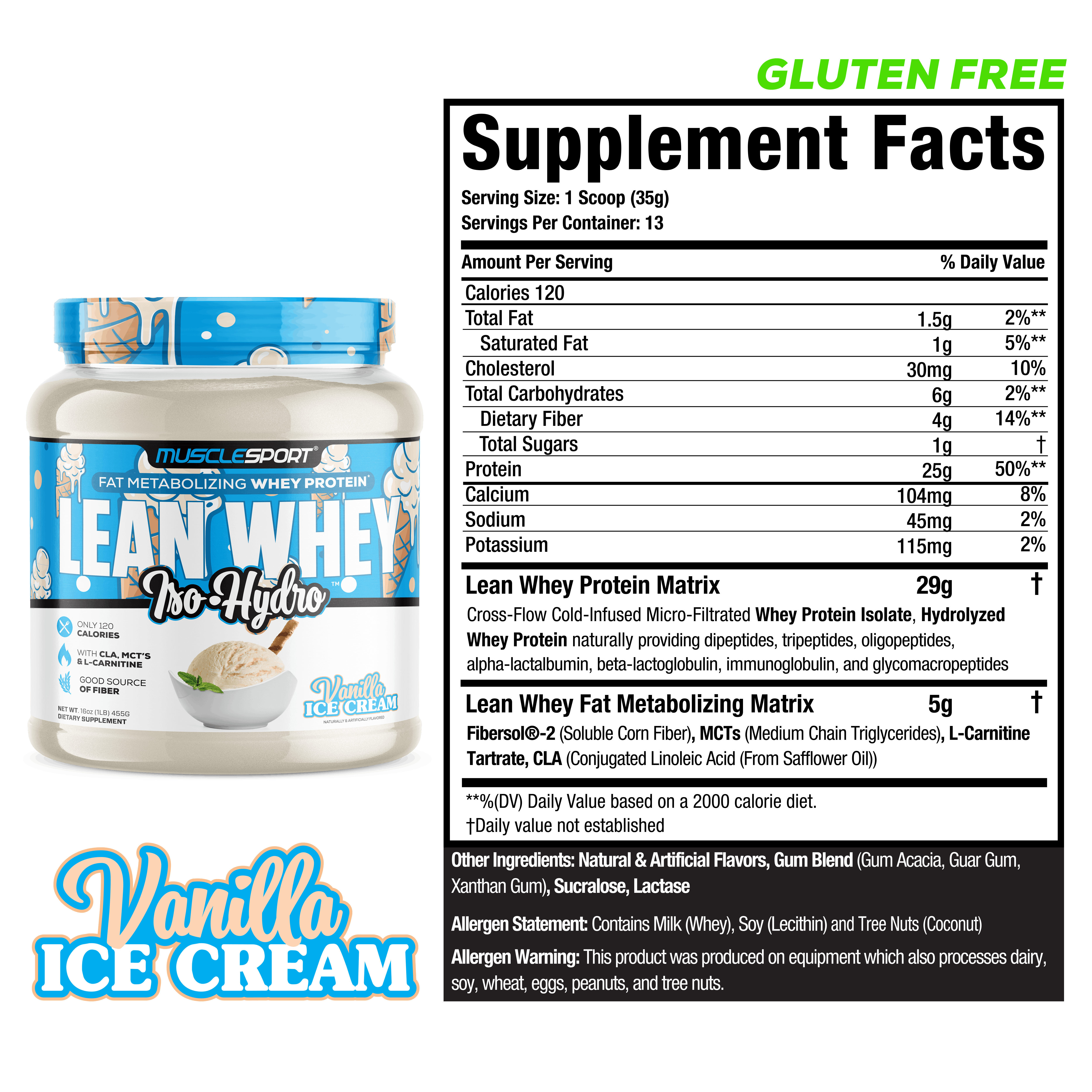 Lean Whey® Iso Hydro Gourmet Protein 1lb