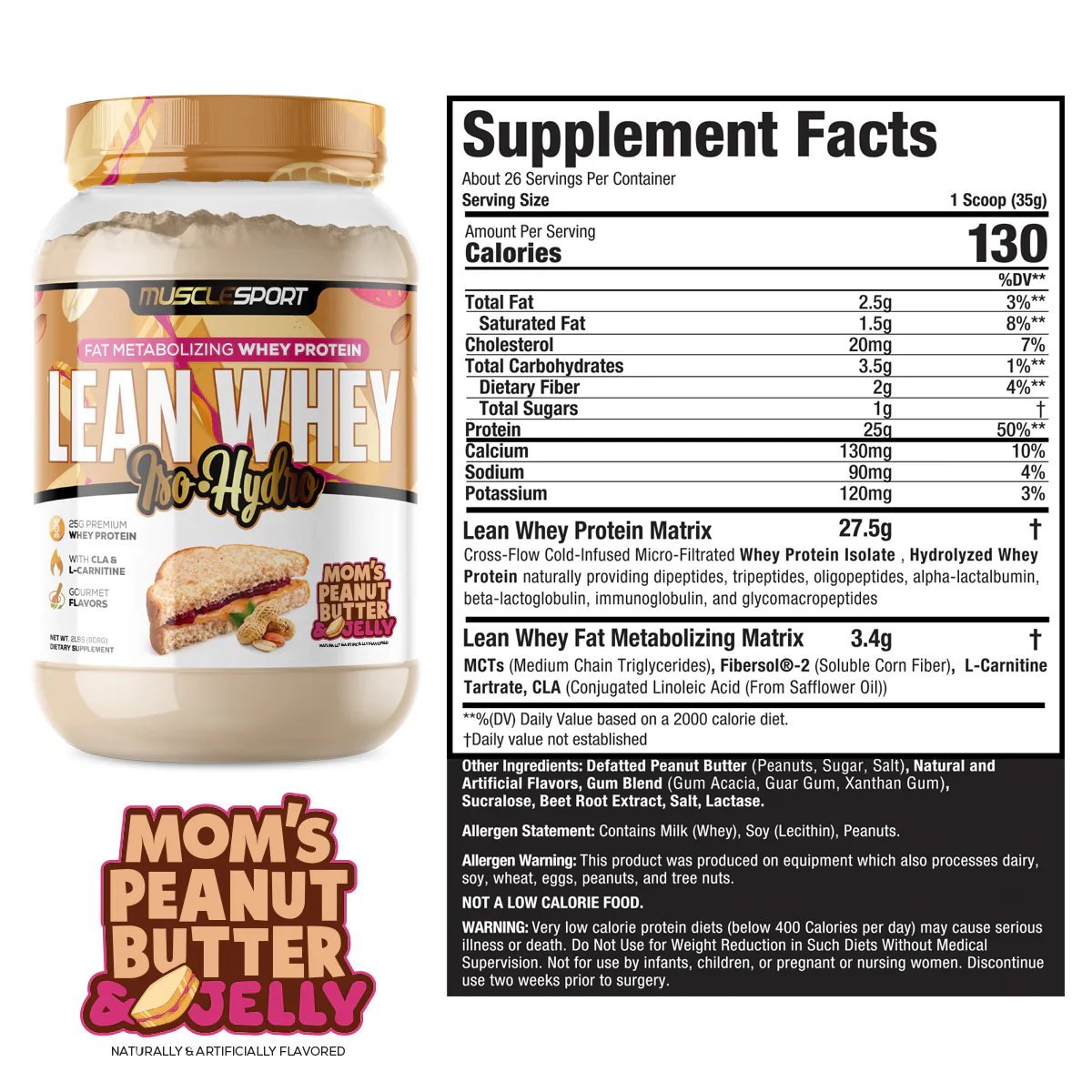 Lean Whey Mom's Peanut Butter & Jelly Limited Edition - Musclesport®