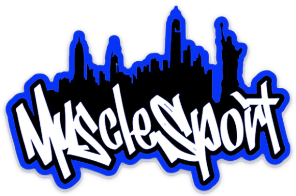 Musclesport Electric Blue Graffiti Sticker