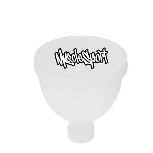 MuscleSport Protein Powder Fill "N" Go Funnel Pearl White