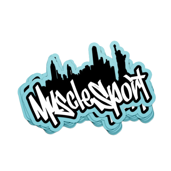 Musclesport Blue Graffiti Sticker