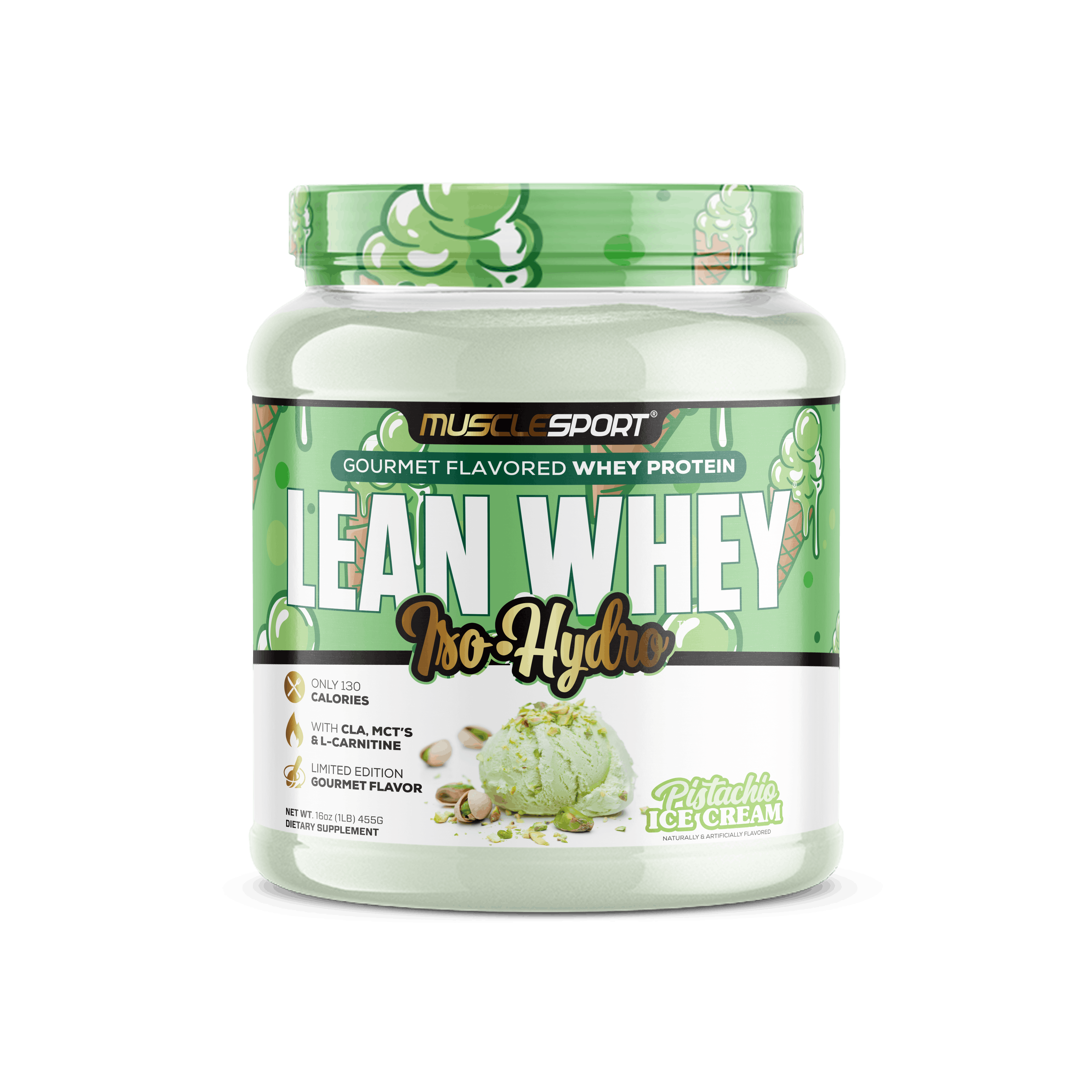 Lean Whey™ Gourmet 1lb | MuscleSport® Whey Protein Isolate Powder