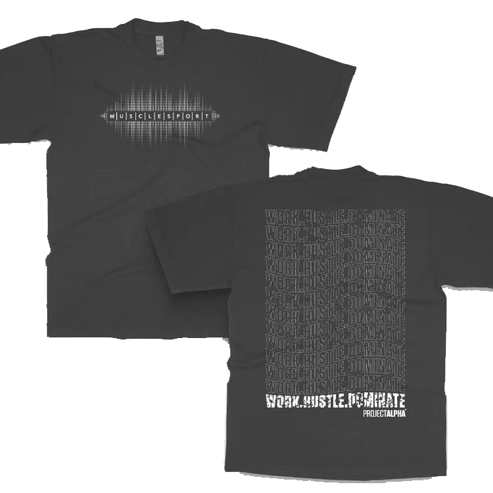 "Project Alpha" Soundwave logo Design - Oversize High Neck 6.5oz Unisex T-Shirt