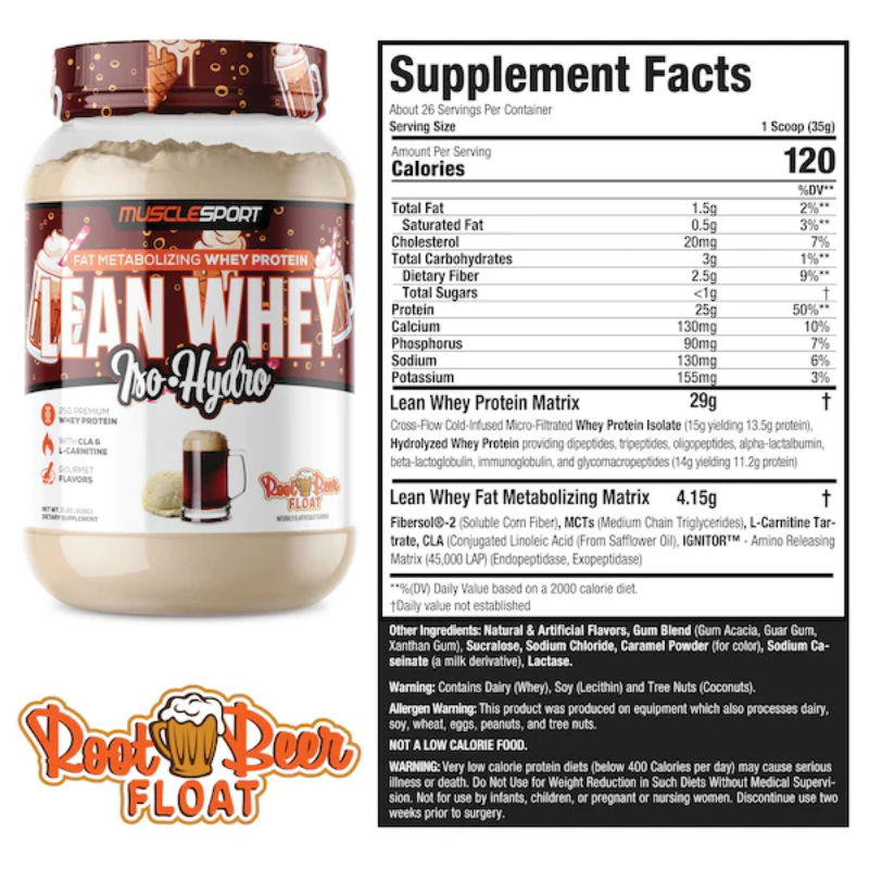 Lean Whey™ Iso Hydro Gourmet Protein 2lb - Limited Edition - Musclesport® -