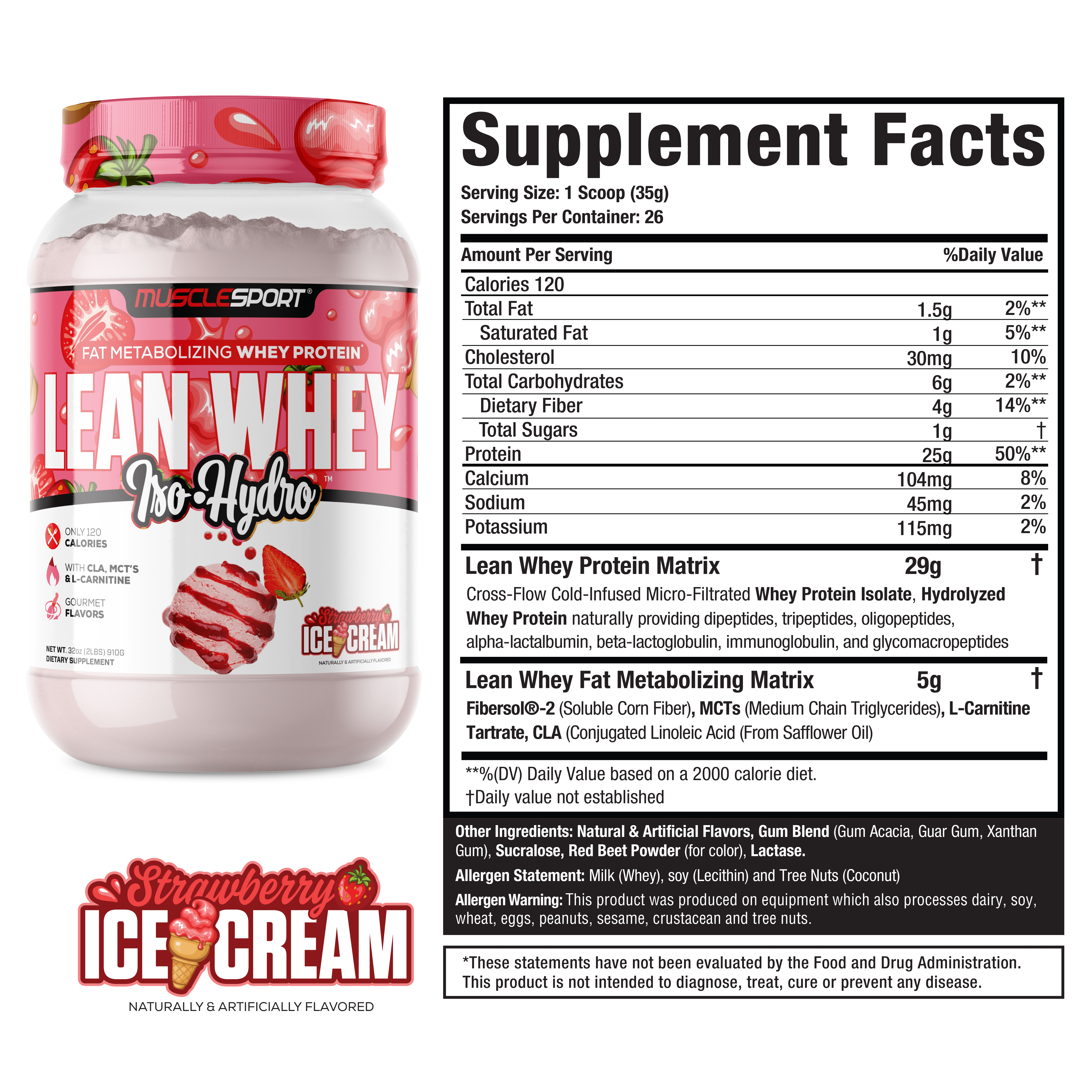 Lean Whey® Iso Hydro Gourmet Protein 2lb - Standard