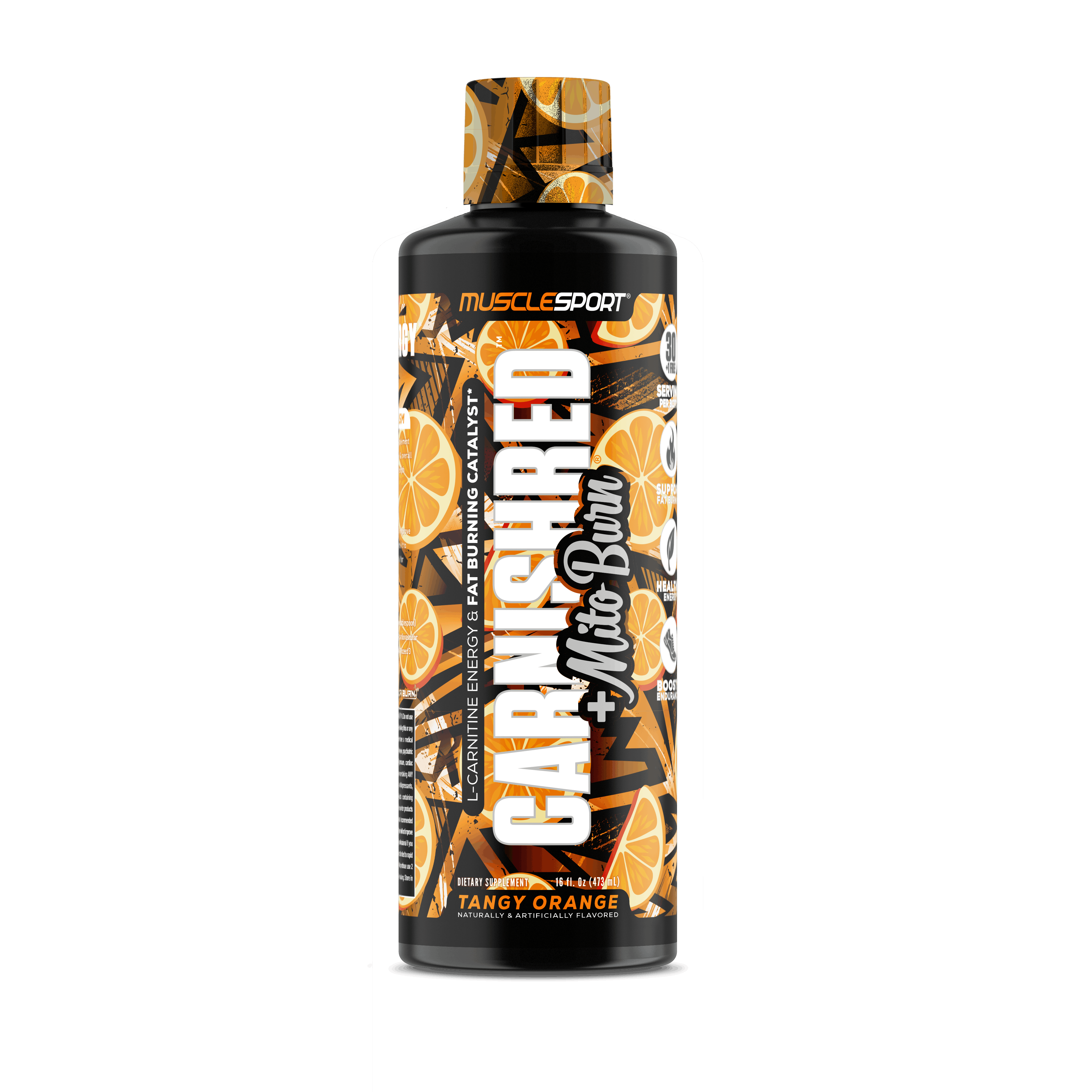 CarniShred®+ Mitoburn® 16oz Liquid - Non Stim Metabolism Support, - Workout Catalyst