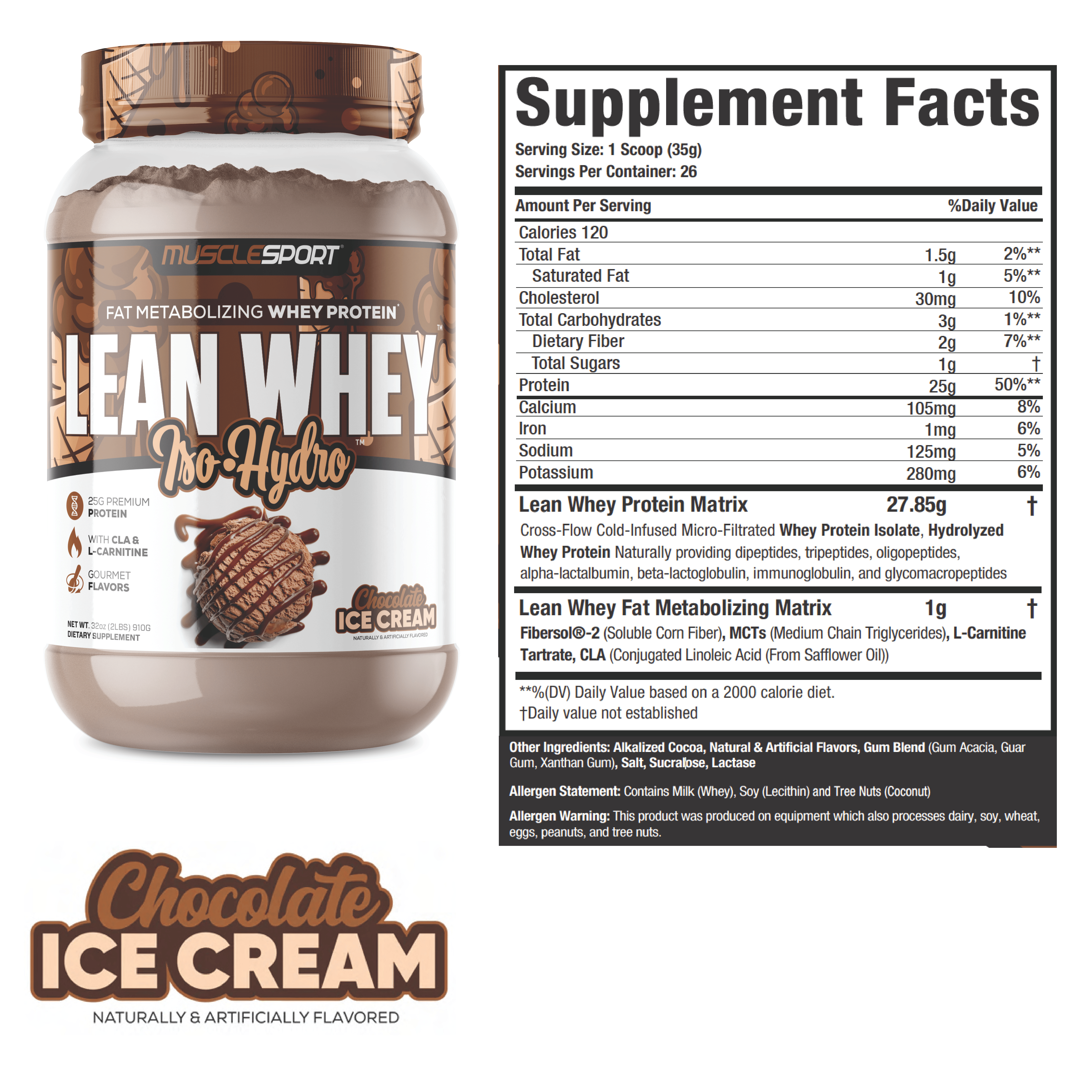 Lean Whey® Iso Hydro Gourmet Protein 2lb - Standard