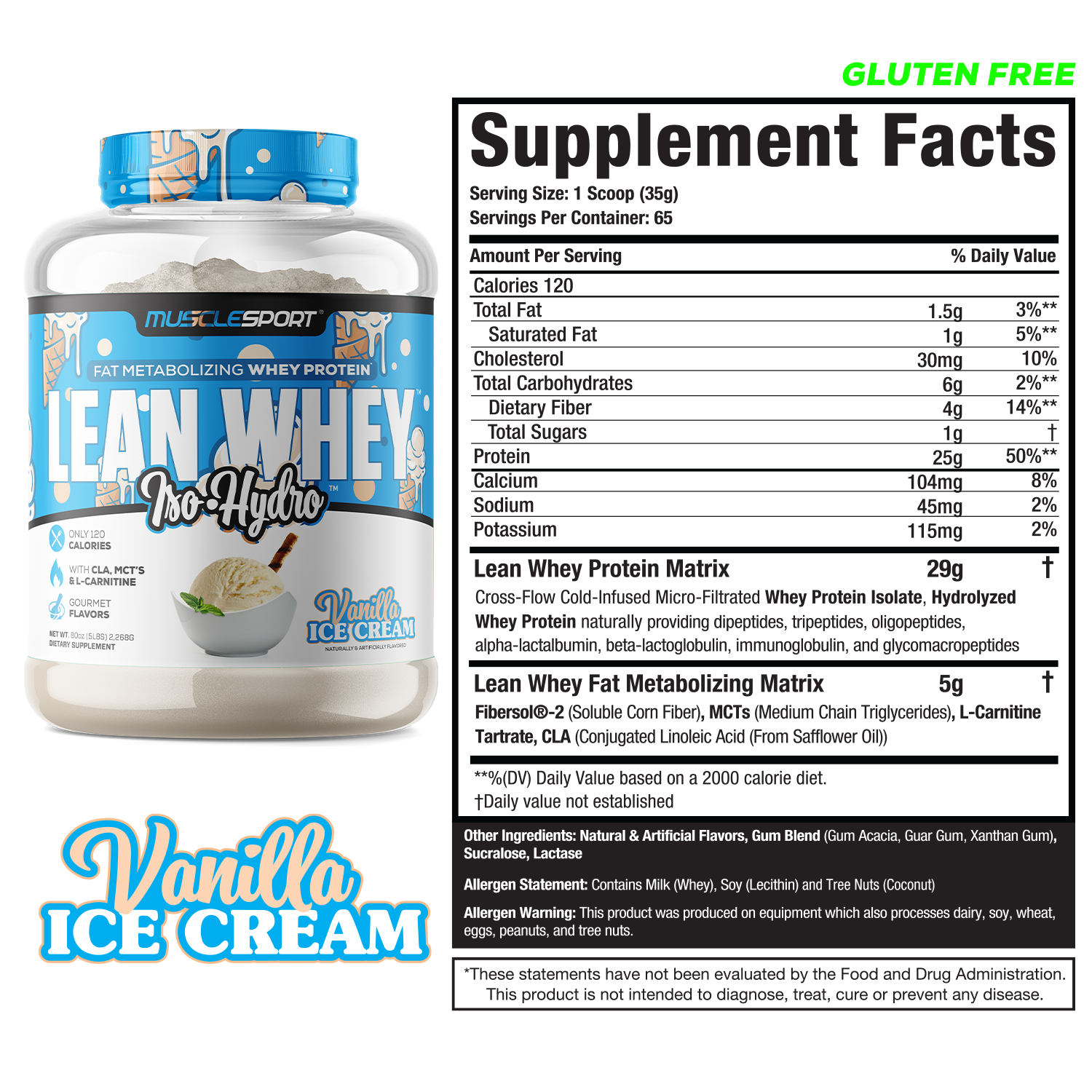 Lean Whey® Iso Hydro Gourmet Protein - 5lb