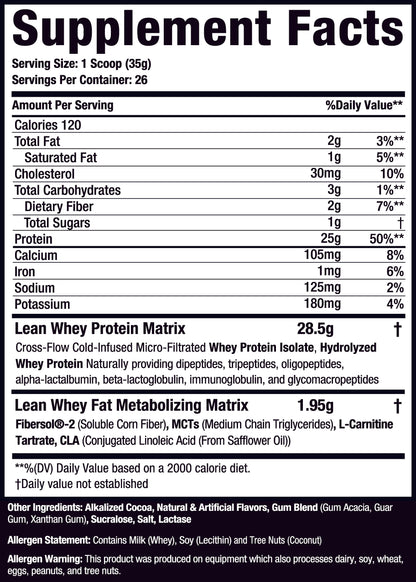 Lean Whey® Iso Hydro Gourmet Protein 2lb - Standard