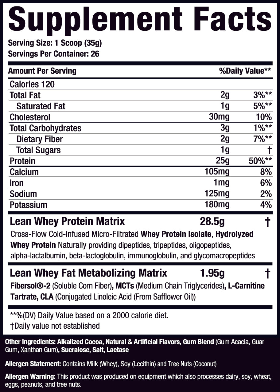 Lean Whey® Iso Hydro Gourmet Protein 2lb - Standard