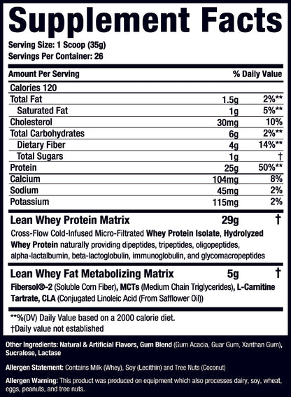 Lean Whey® Iso Hydro Gourmet Protein 2lb - Standard