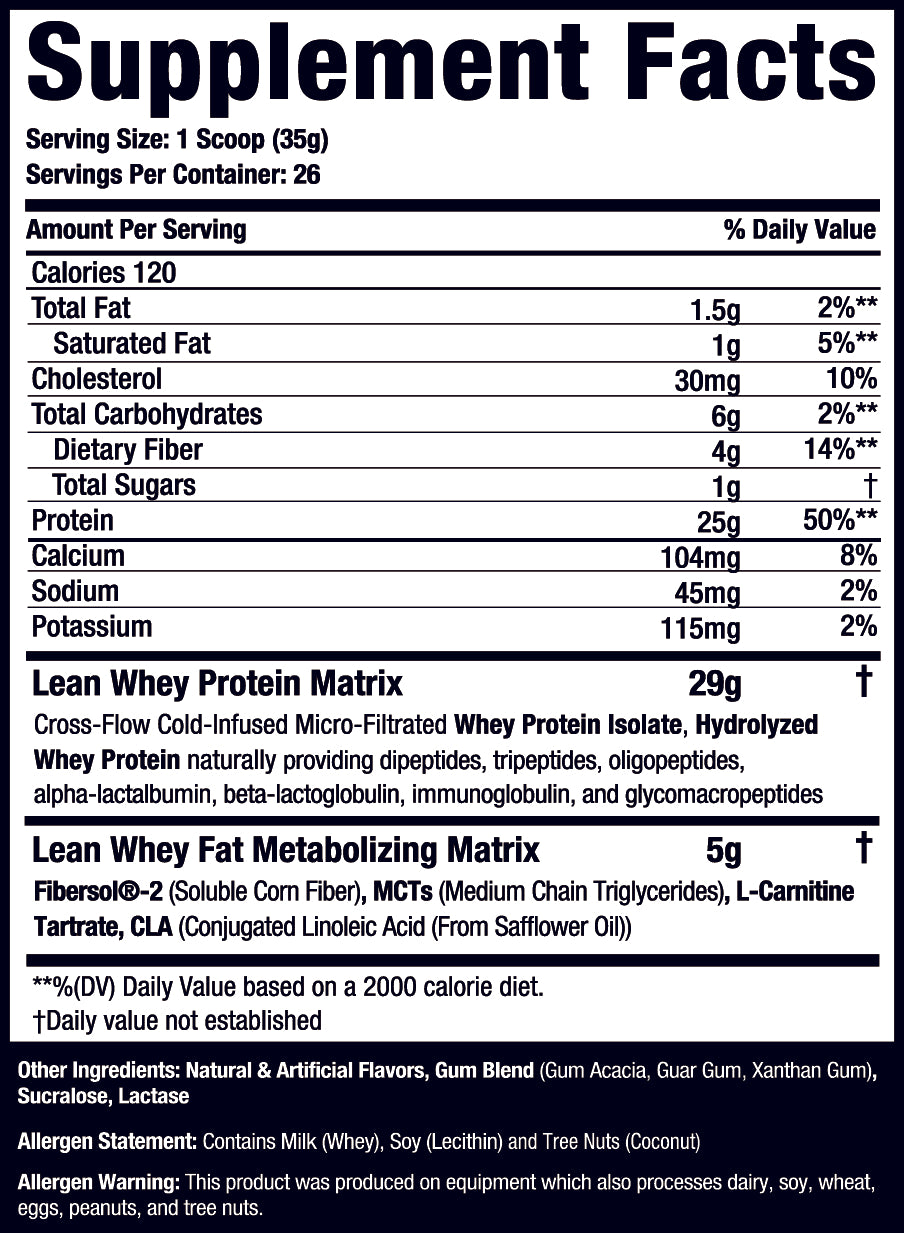 Lean Whey® Iso Hydro Gourmet Protein 2lb - Standard