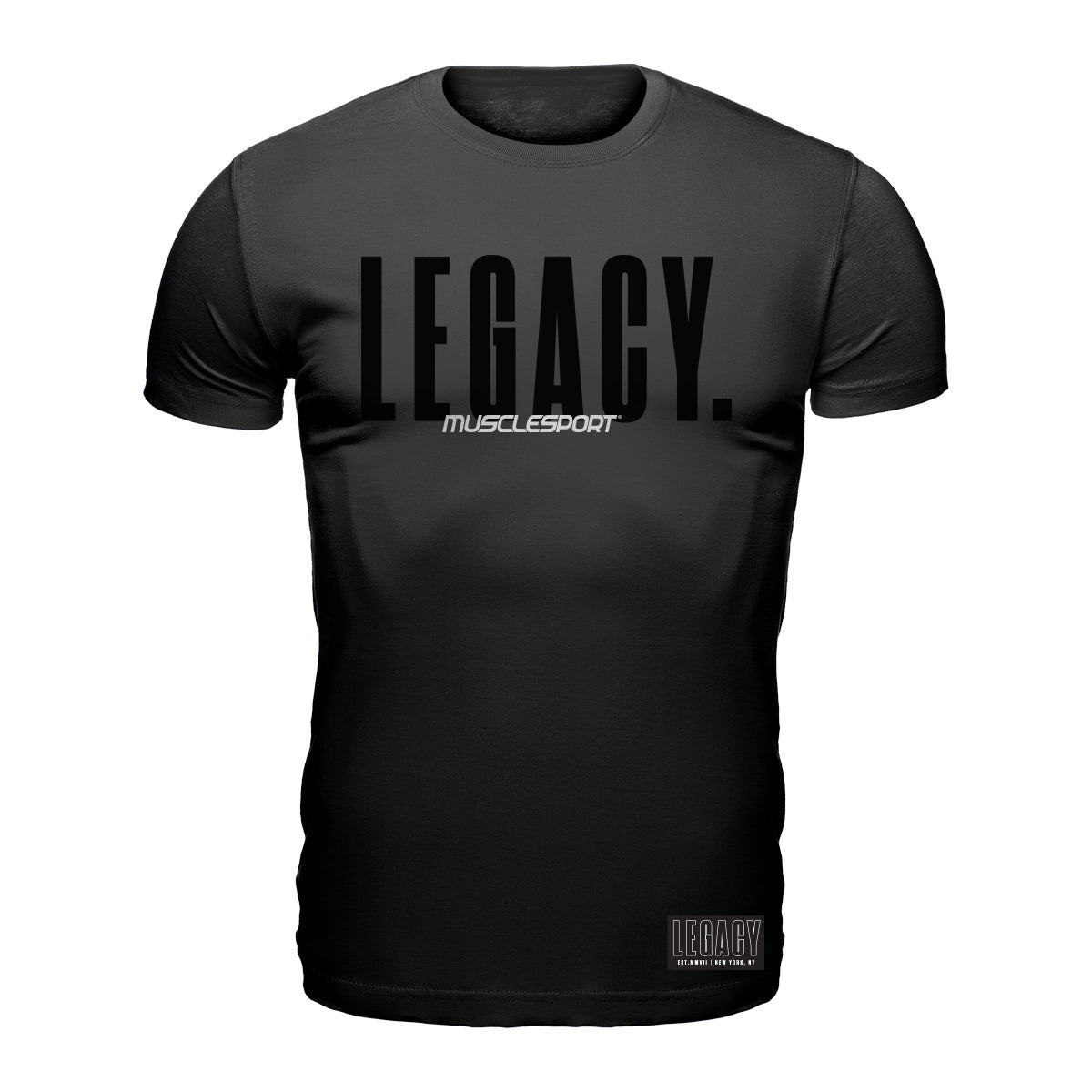 $5 Off - Musclesport "Legacy" Scallop T-Shirt [Charcoal] Custom - Cut & Sew - Musclesport® - Apparel