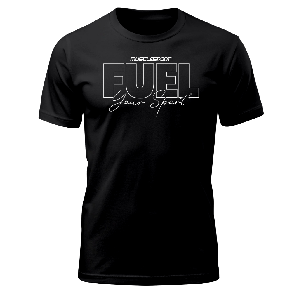 Musclesport Fuel Your Sport Black & White Logo T-Shirt