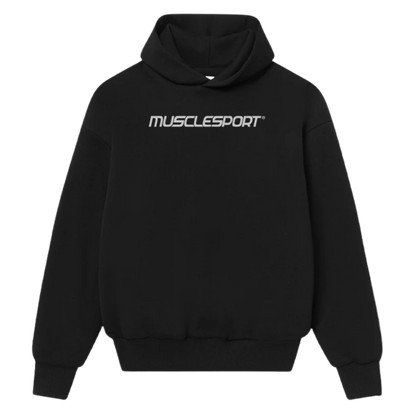 Official Musclesport Hoodie - Work Hustle Dominate - Black