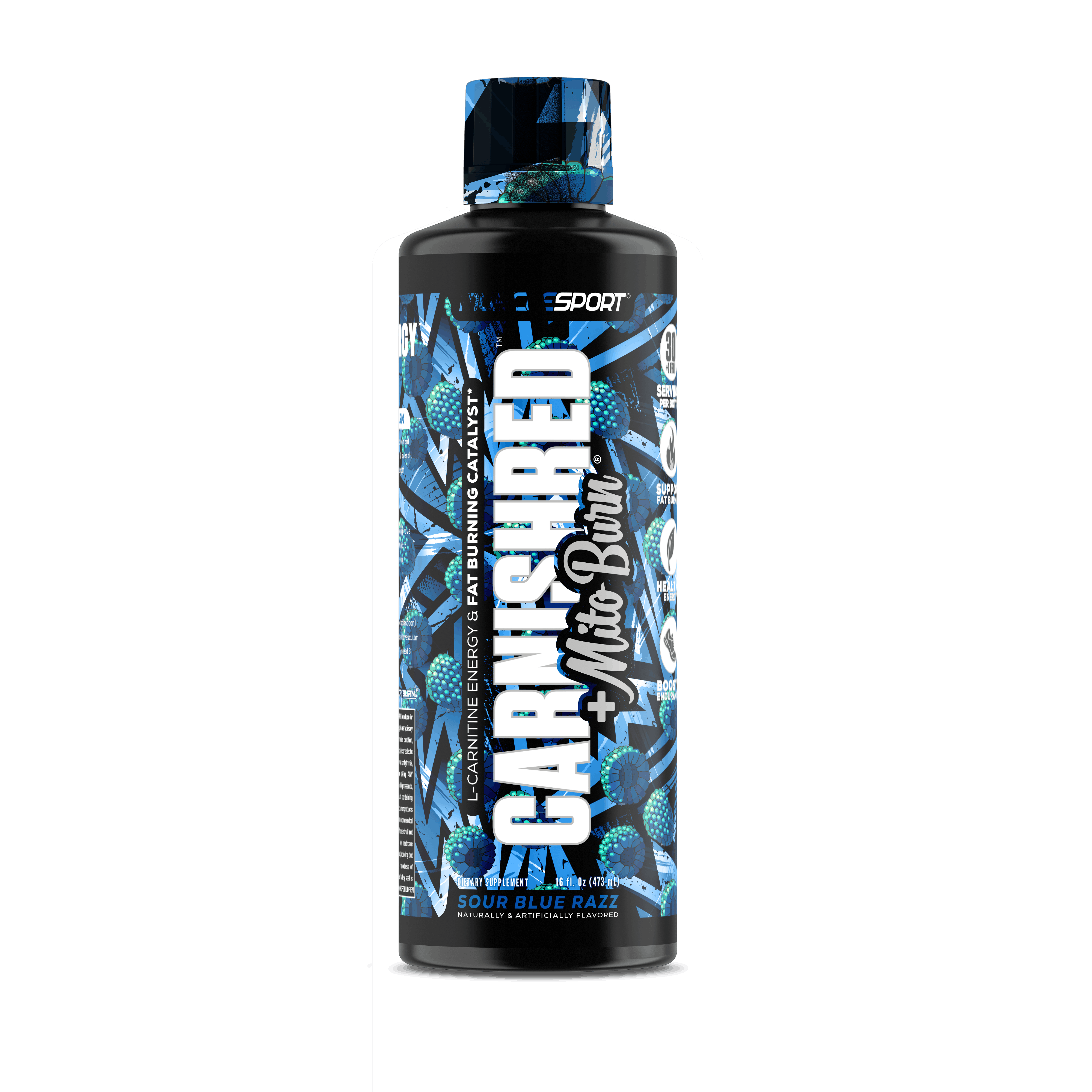 CarniShred®+ Mitoburn® 16oz Liquid - Non Stim Metabolism Support, - Workout Catalyst