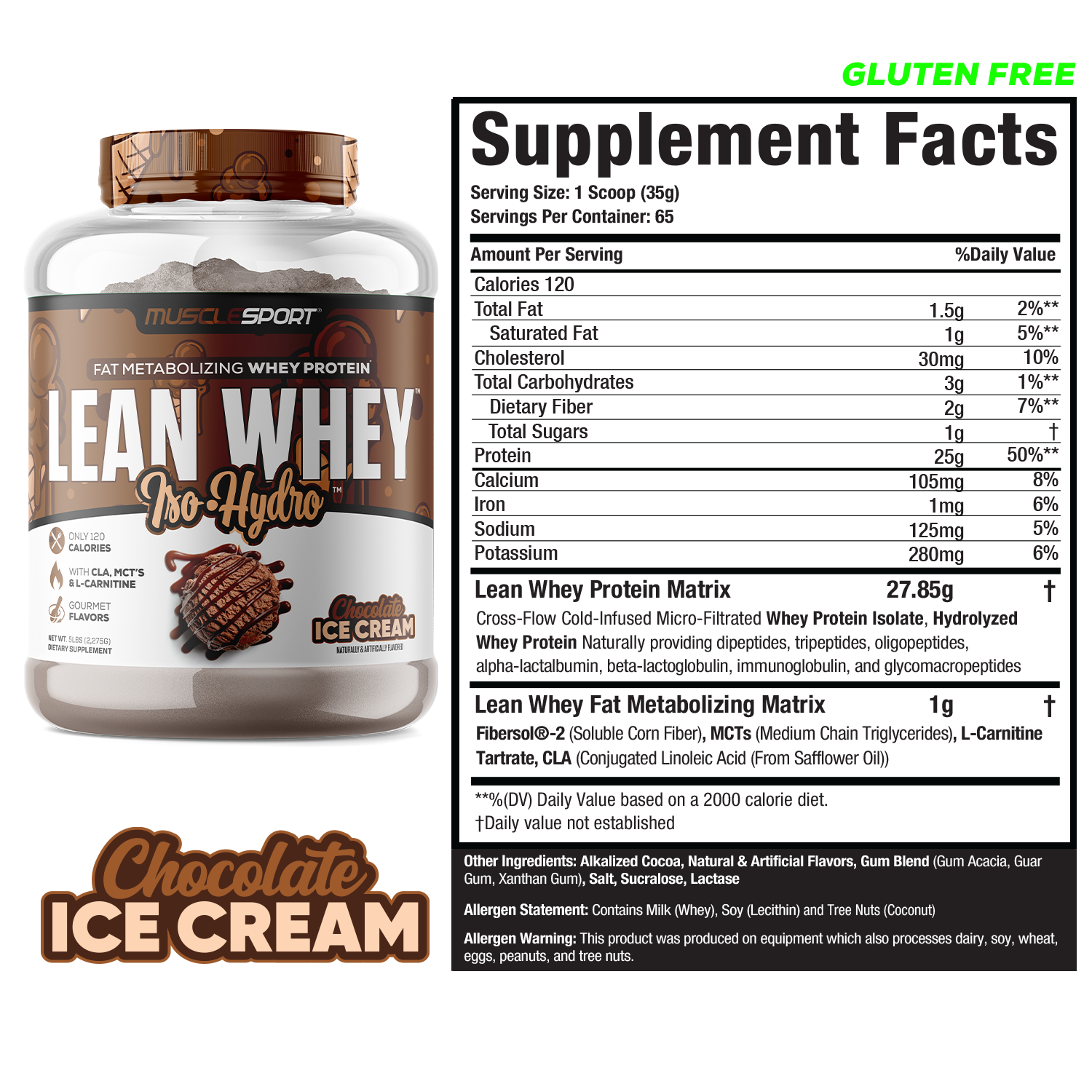 Lean Whey® Iso Hydro Gourmet Protein - 5lb