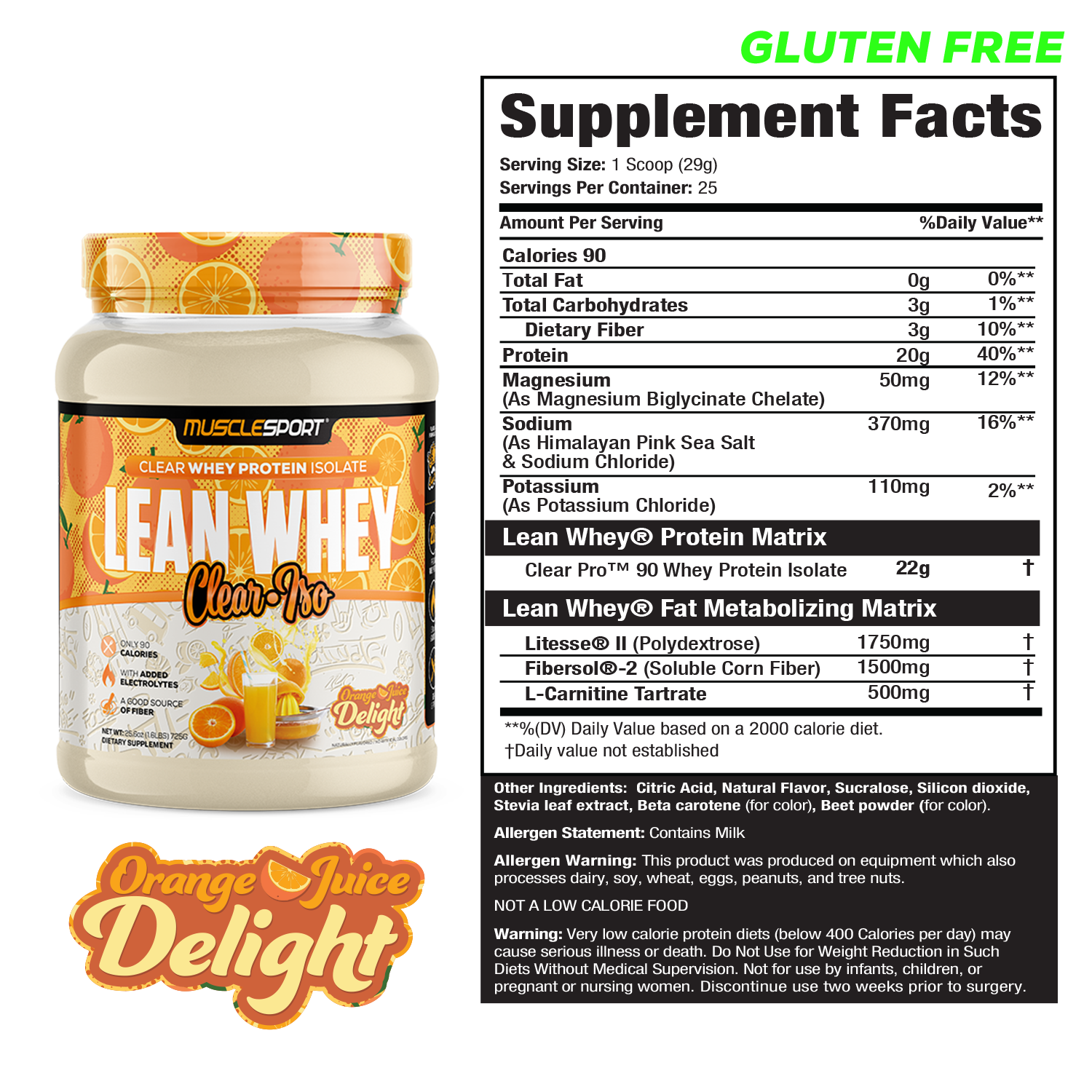 Lean Whey Clear Iso - Clear Whey Protein Isolate - 25 Servings