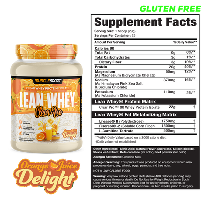 Lean Whey Clear Iso - Clear Whey Protein Isolate - 25 Servings