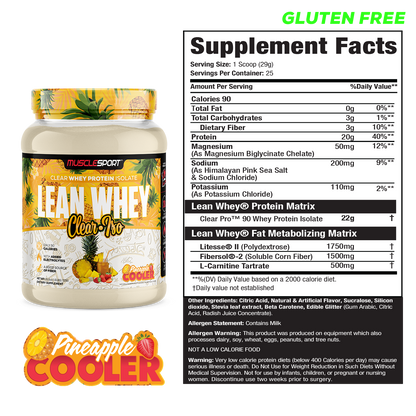 Lean Whey Clear Iso - Clear Whey Protein Isolate - 25 Servings