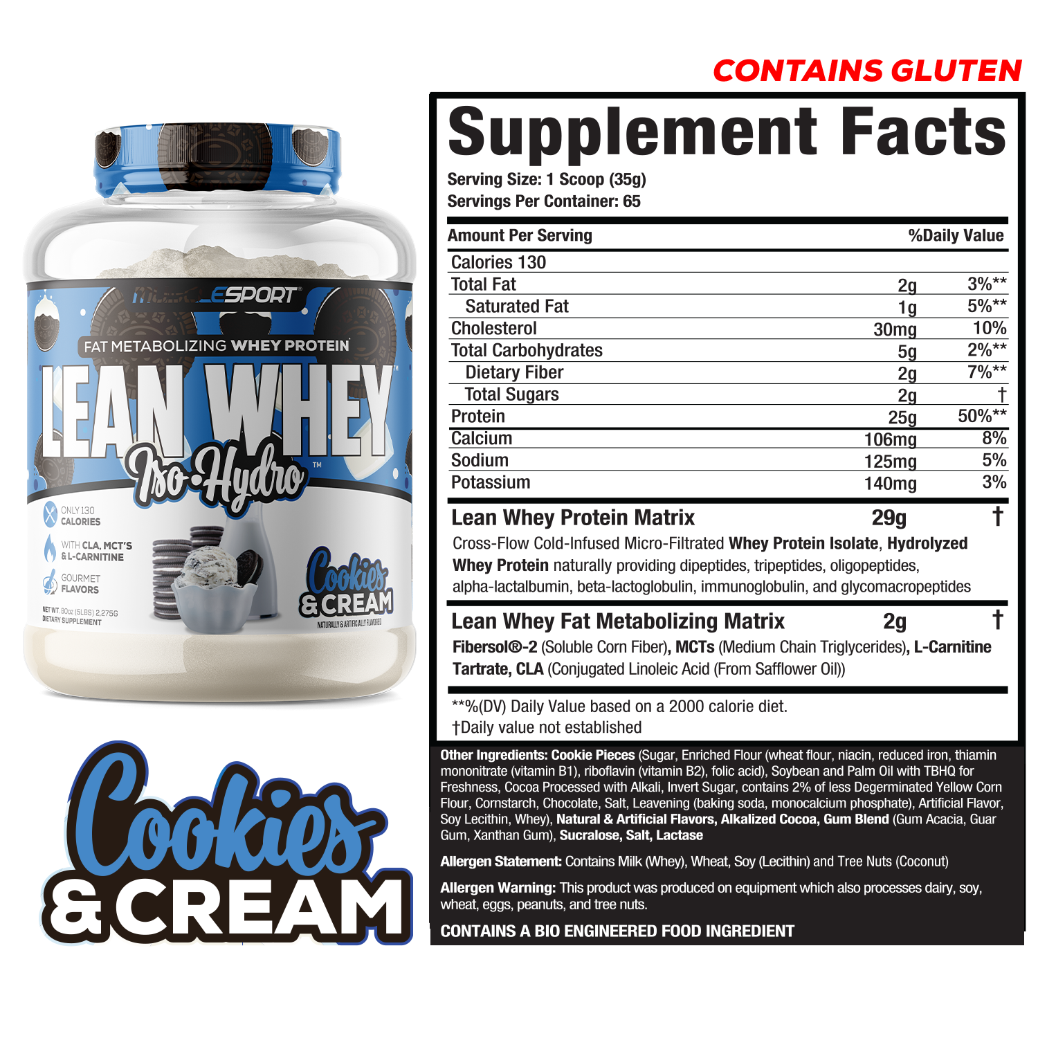 Lean Whey® Iso Hydro Gourmet Protein - 5lb