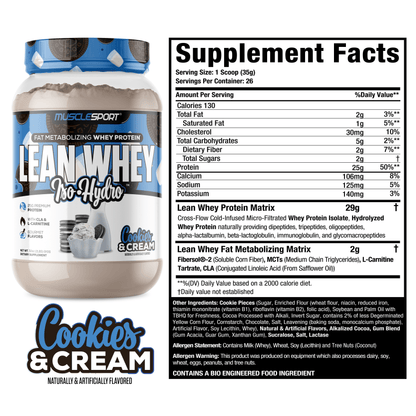 Lean Whey® Iso Hydro Gourmet Protein 2lb - Standard