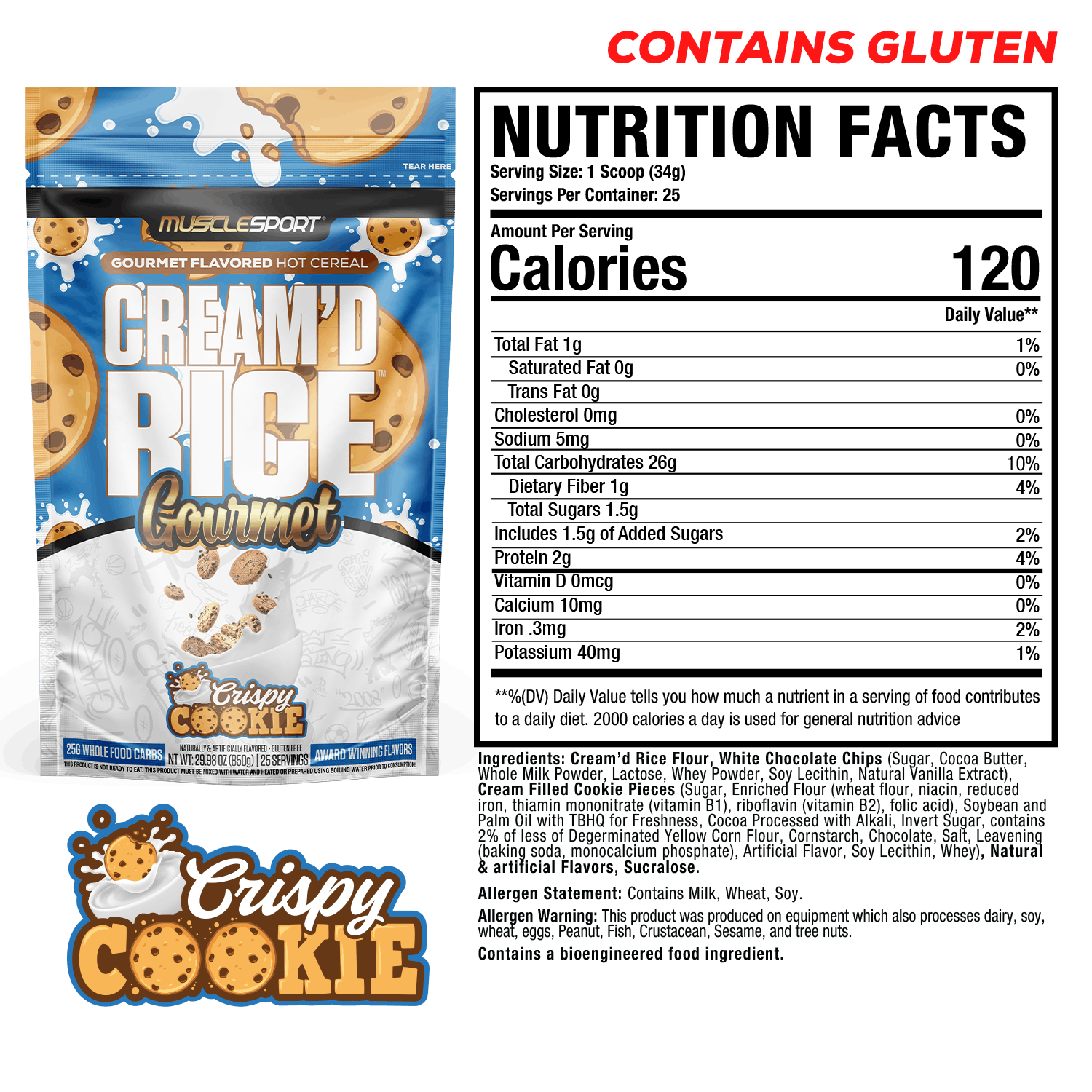 Cream'd Rice Gourmet - Hot Cereal - 25 Servings