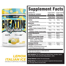 Load image into Gallery viewer, Muscle Sport Creatine Hydration Lemon Italian Ice Supplement
