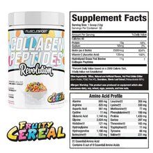 Load image into Gallery viewer, Collagen Peptides Fruity Cereal Supplement Facts