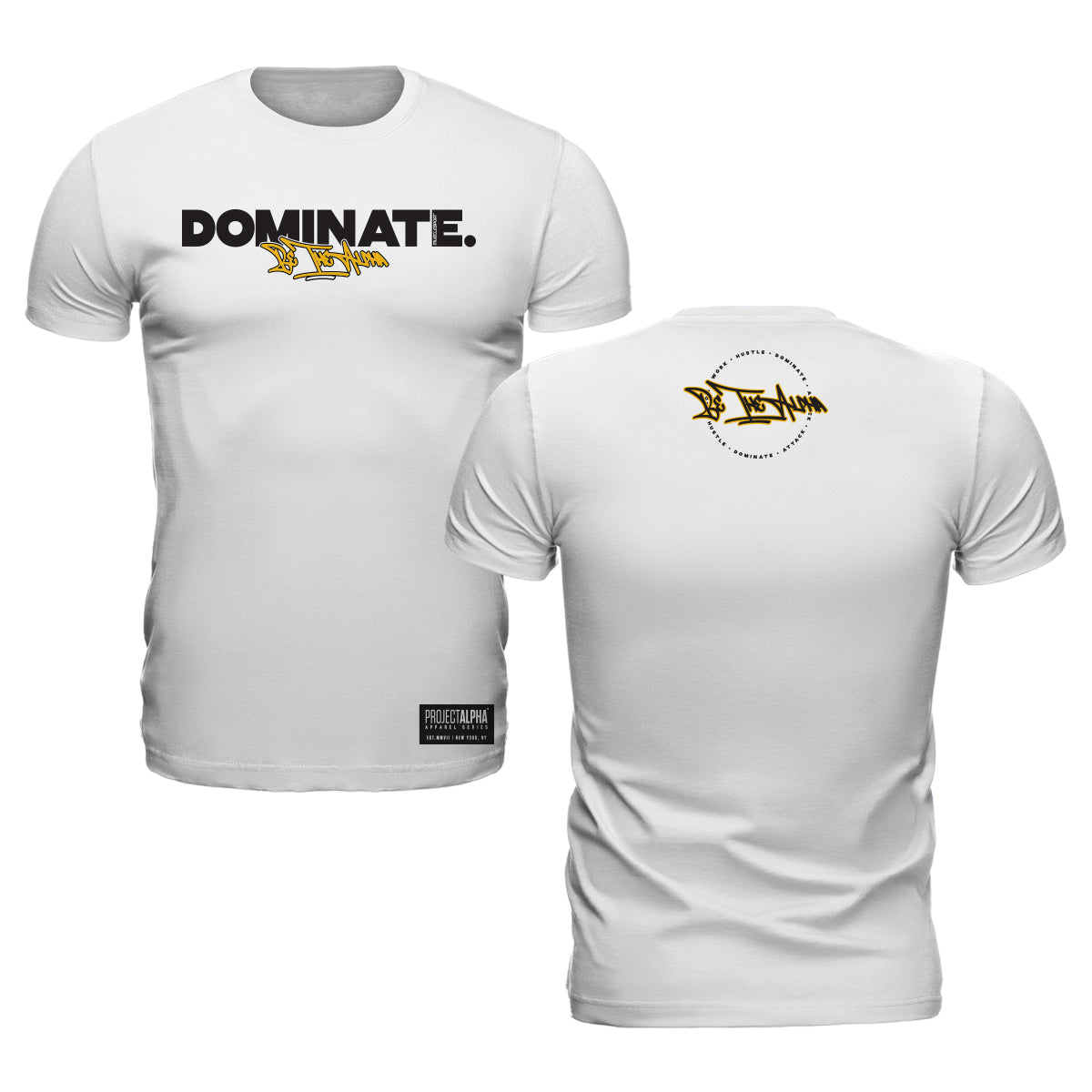 Be The Alpha "DOMINATE" T-Shirt Scallop Cut / Glacier - Musclesport® - 