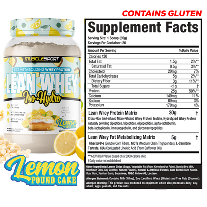 Lean Whey® Iso Hydro Gourmet Protein 2lb - Limited Edition