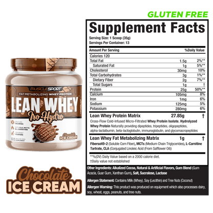 Lean Whey® Iso Hydro Gourmet Protein 1lb