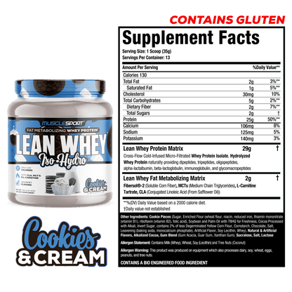 Lean Whey® Iso Hydro Gourmet Protein 1lb