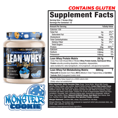 Lean Whey® Iso Hydro Gourmet Protein 1lb