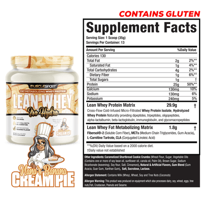 Lean Whey® Iso Hydro Gourmet Protein 1lb