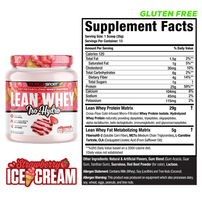 Lean Whey® Iso Hydro Gourmet Protein 1lb